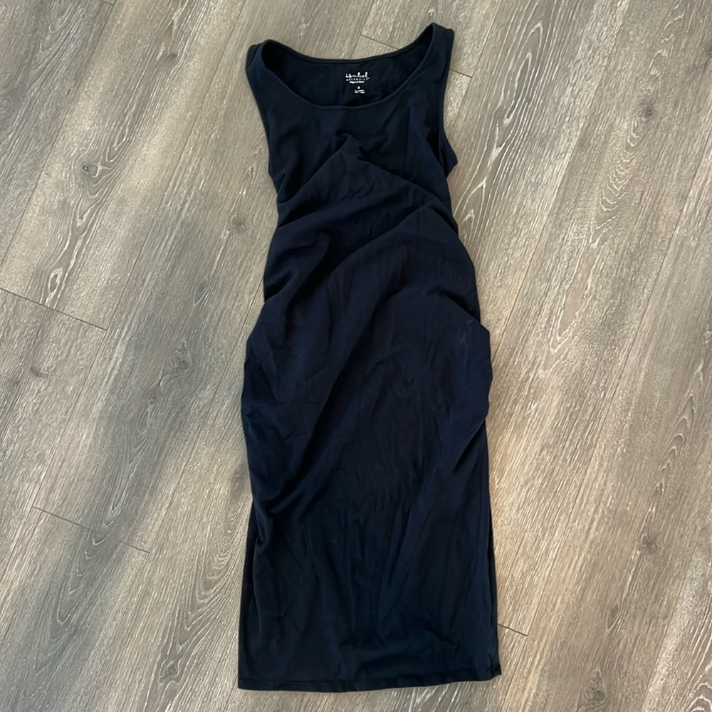 Isabel by Ingrid & Isabel black maternity midi dress